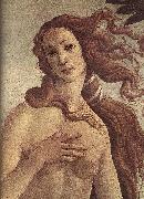BOTTICELLI, Sandro The Birth of Venus (detail) ff oil on canvas